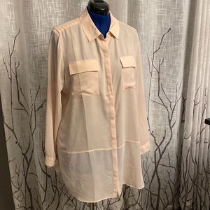 Chico’s size 3 sheer peach blouse